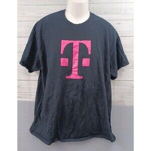 T-Mobile Employee T-Shirt Mens XL Black Magenta Logo Short Sleeve Graphic Shirt